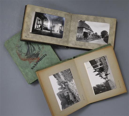 Twenty two early 20th century photo albums, monochrome, Kent and Sussex, topographical views